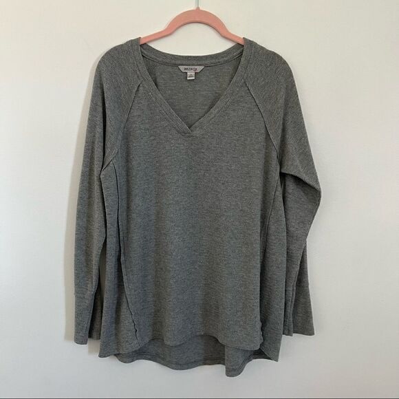Wildfox Haley Ribbed Soft Long Sleeve Grey Small - Picture 3 of 10